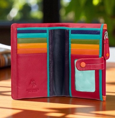 Visconti Womens Medium Pliable 9 Card Leather Purse Wallet Gift Boxed 