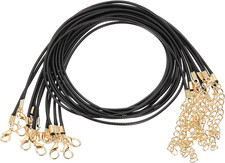 10Pcs Waxed Necklace Cord Bulk, 18 Inches and 1.5Mm Dia Necklace String Rope wit