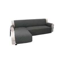 Reversible Sofa Slipcover Cover Furniture Protector Cover, Size Large, Dark Grey