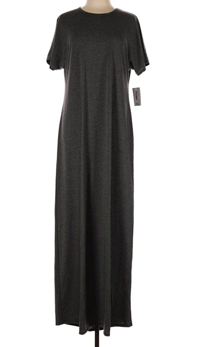 knee length dresses for ladies Crew-neck Long Dress Maxi Dresses – REORIA main image 0