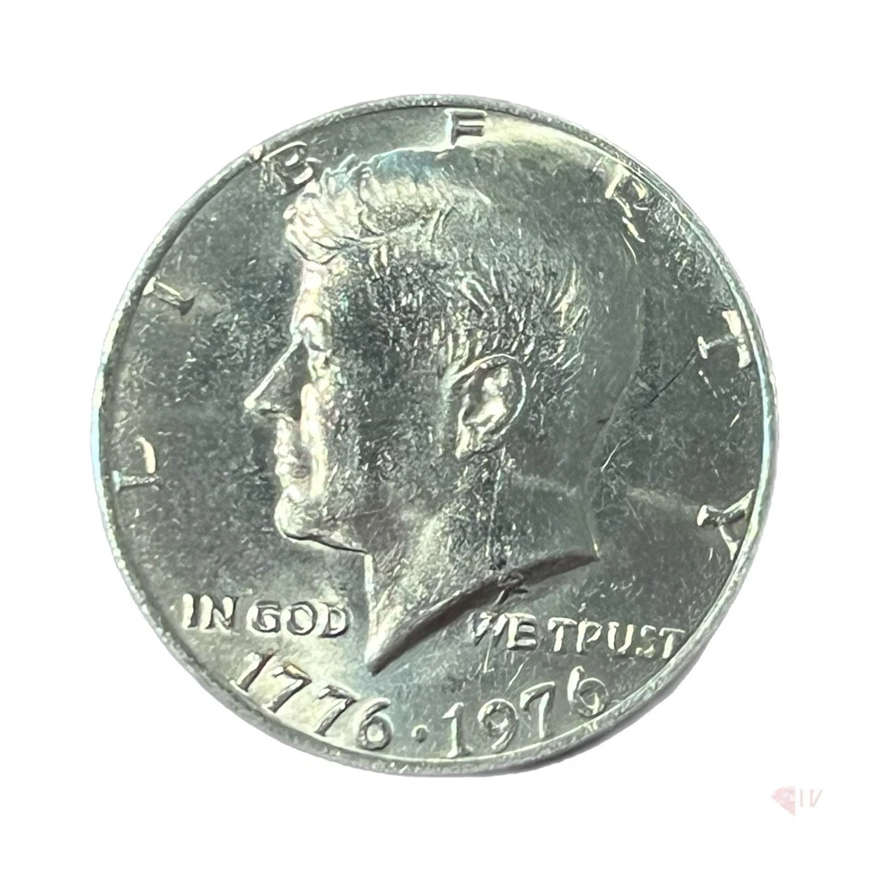 罕见 1776 - 1976 年半美元无完好标记状况良好 - 复古硬币 — 第 3/4 张图片