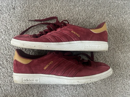 Adidas Munchen scarpe da ginnastica uomo bordeaux taglia 10