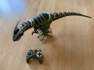 LARGE 32'' GREEN ROBORAPTOR Dinosaur w/ REMOTE  - VIDEO