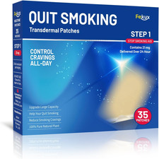 Fekux Quit Smoking Nicotine Patches Step 1, 21 mg Patches Delivered Over 24 Hour