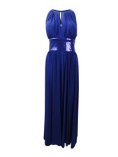 R&M Richards Women's Sequin Waist Evening Gown