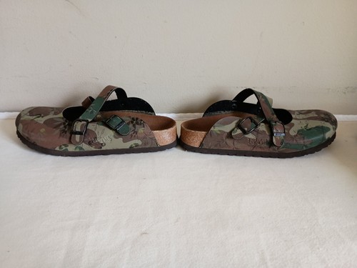 Birkenstock Birki’s  Women’s Size 7 38 Floral Green  Slip On Double Cross Strap - Picture 4 of 15