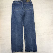 Wrangler Jeans Mens W34 L33 Blue Denim Regular Straight Zip Fly Western