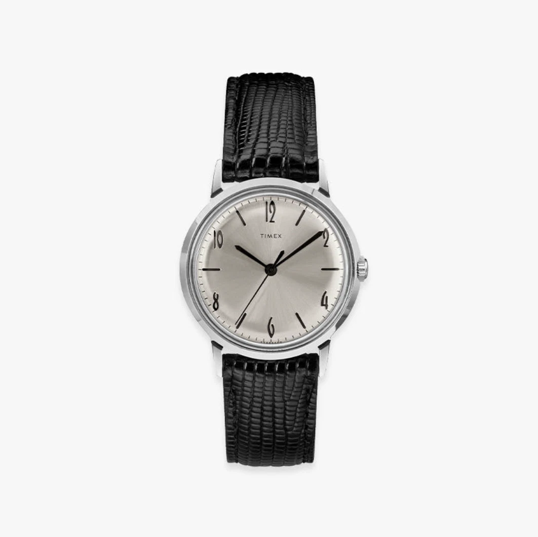 Timex Classic Orologio Analogico Uomo In Pelle Marrone - Quadrante Crema, Numeri Arabi, Funzione Indiglo, Impermeabile 50m