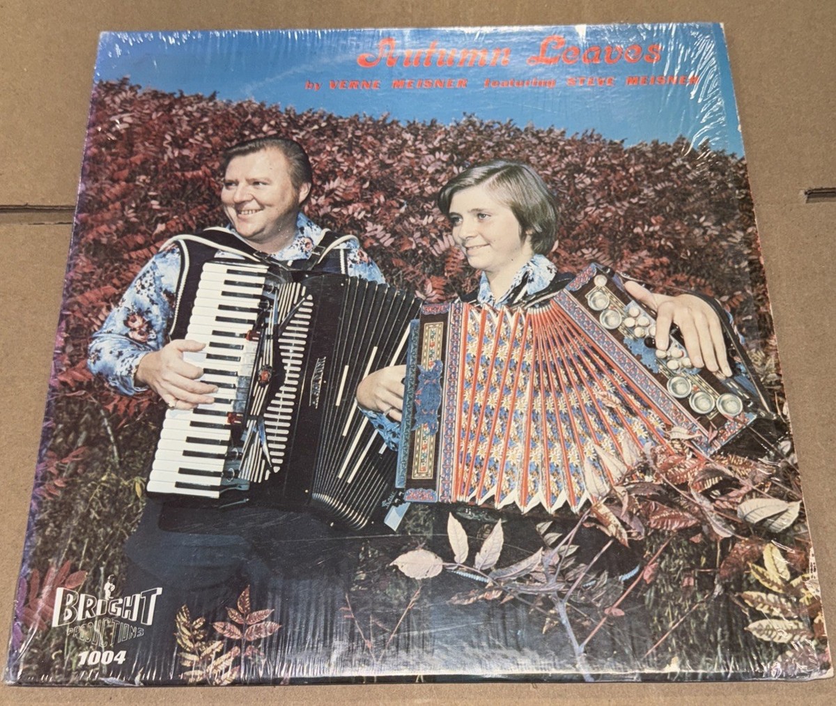 BRIGHT LP RECORD /STEVE MEISNER/ VERNE MEISNER/AUTUMN LEAVES/VG+/