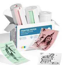 Genuine Self-Adhesive Thermal Printer Stickers, 54mmx3.2m Sticker Paper, Comp...
