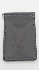 TPK Back Saver Leather Wallet DEER UNUSED USA MADE READ LOOK 13