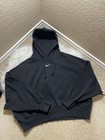Nike Center Swoosh Hoodie Womens Medium Black Mini Swoosh Oversized Baggy Y2K — photo 1