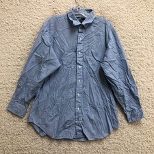 VINTAGE Polo Ralph Lauren Dress Shirt 16.5 Adult Blue Andrew Long Sleeve Mens