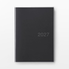 MUJI 2027 Planner A5 Monthly Weekly Monday Start Dark Gray From December 2026