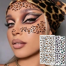 Instantly Body Art Stickers Leopard Pattern Waterproof Makeup For Costume