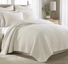 Levtex Home 3PC Full/Queen Cross Stitch Quilt Set NWT