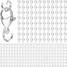 300Pcs Stainless Steel Lobster Claw Clasps for Necklace/Bracelet Jewelry Making,