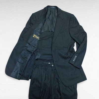 Versace Medusa Pattern Suit 46R M L Jacket Pants Set Swiss Made Designer Rare
