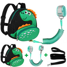 Toddler Backpack Harness with Safety Leash, Cute Dinosaur Harnesses with Kids an