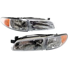 Headlights Set Halogen For 1997-2003 Pontiac Grand Prix Gt Gtp Se
