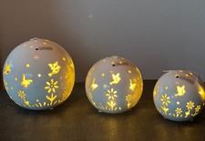 Tiziano Keramik Deko Kugel LED+Timer NEU