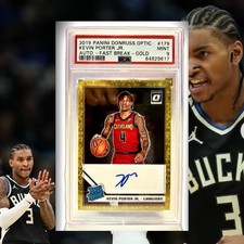 2019 Panini Optic Rated Rookie Fast Break Gold /10 Kevin Porter Jr  Auto PSA 9