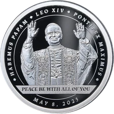 2025 Liberia 1 Ounce Silver $2 Pope Leo XIV Proof OGP COA - STOCK