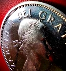 1964 ERROR SILVER COIN : ** TIARA EFFECT ** on Queen's Head - 25¢ Canada