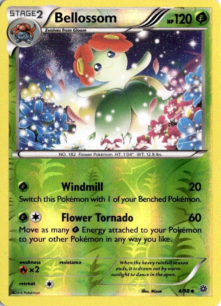 Bellossom Reverse Holo Uncommon XY - Ancient Origins 4/98 LP