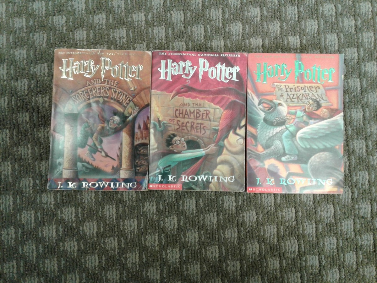 Rowling scholastic Harry potter books 1,2,3 paperback