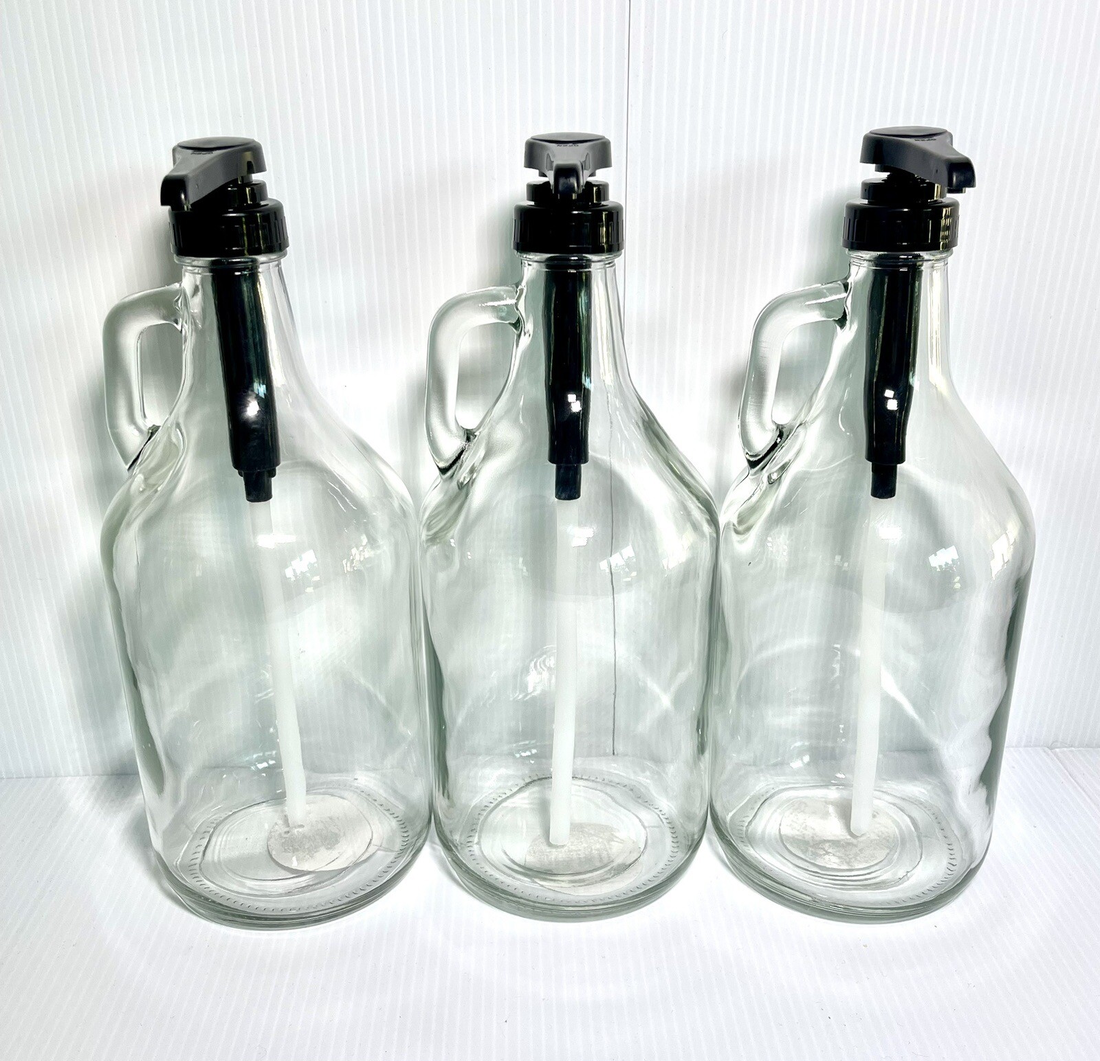 Target Bullseye Glass Pump Bottles Dispensers Laundry Syrup Liquid 65