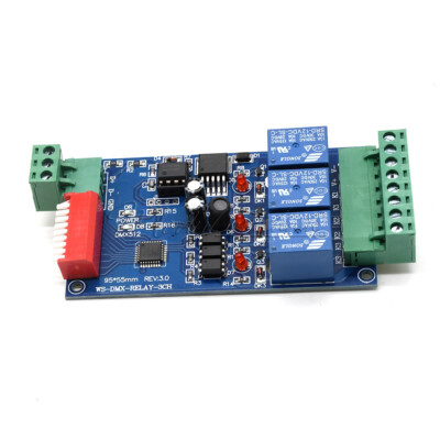 DMX512 3 Channel Controlled Relay Switch DIY Kit Converter DMX Dimmer Relay 5A