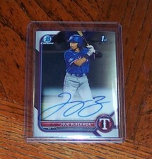 2022 Bowman Chrome JoJo Blackmon RC AUTO 1st Rangers AUTOGRAPH CPA-JBN