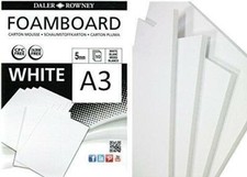 Daler Rowney FOAMBOARD - 5mm A3 - 5 sheet pack -  White Foam Core Board
