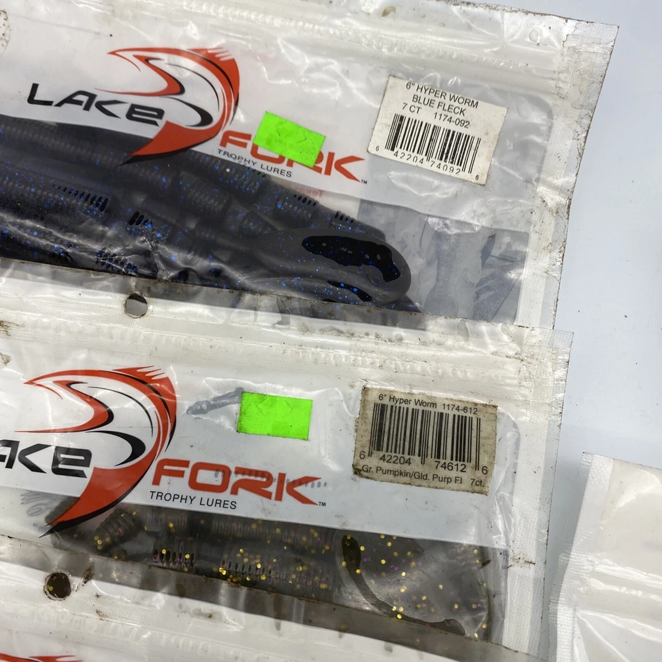 (18 Packs) Fishing Lures Lot Lake Fork Trophy Lures Hyper Worm Craw Tube + More! - Image 2 of 4