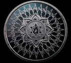 1 oz Silver Heart Chakra Anahata Sanskrit pure COA BU .999 pure yoga Buddhist