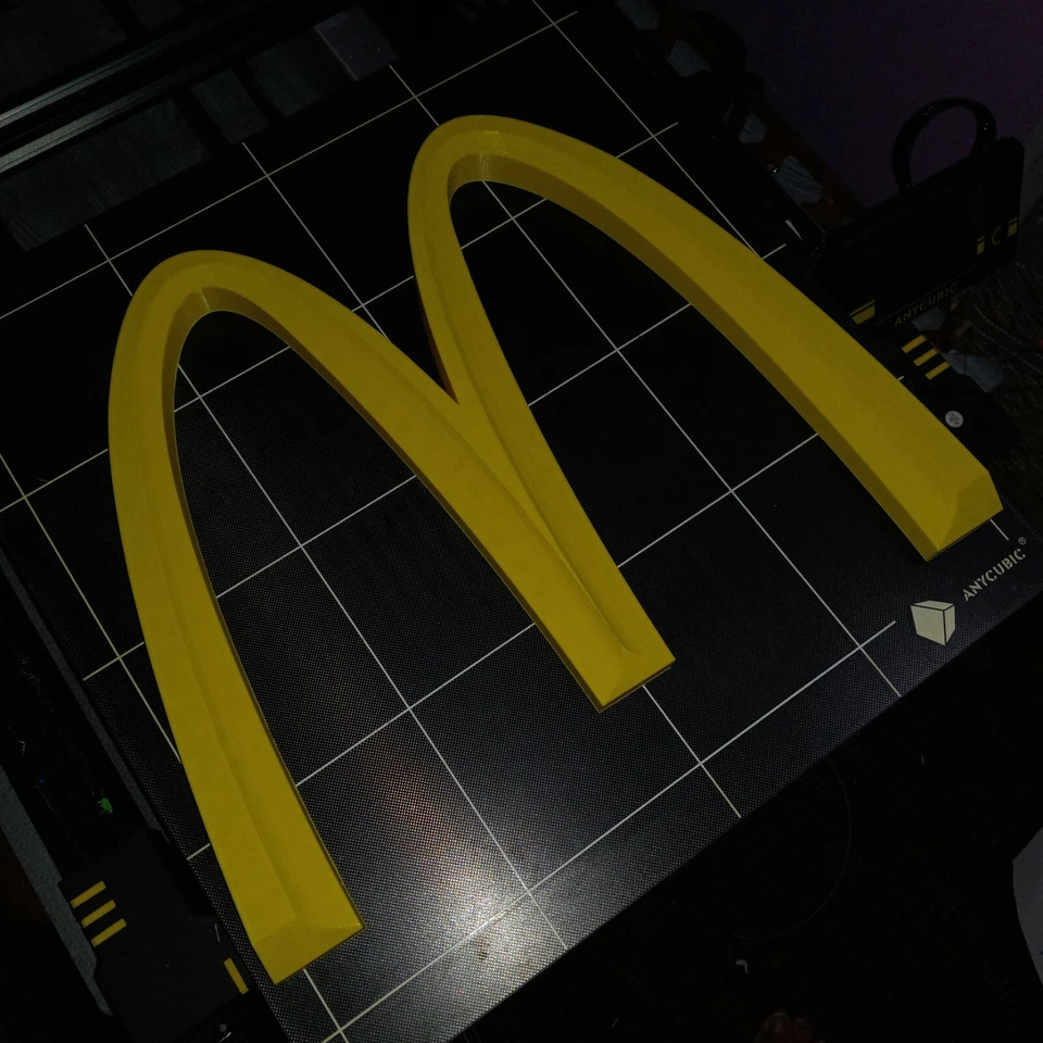 SALE McDonald’s Big “M” 3D Advertising Sign Golden Arches 19"×17" 3D Printed  - Image 3 of 4