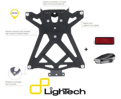LIGHTECH VERSTELLBARER KENNZEICHENHALTER KOMPLETT HONDA CB 125 2018-2023
