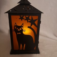 Black Cat Halloween Lantern Light Up LED Haunted House Decor