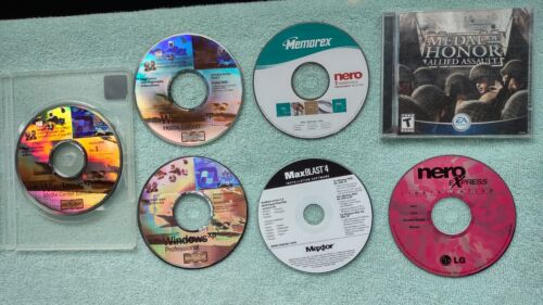 Windows Media 2005, XP Home ,XP Pro And Medal Of Honor,  Nero, Maxtor Memorex - Afbeelding 1 van 1