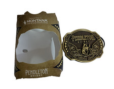 Pendleton Whisky Let'er Buck Rodeo Montana Silversmiths Cowboy Belt Buckle 2024