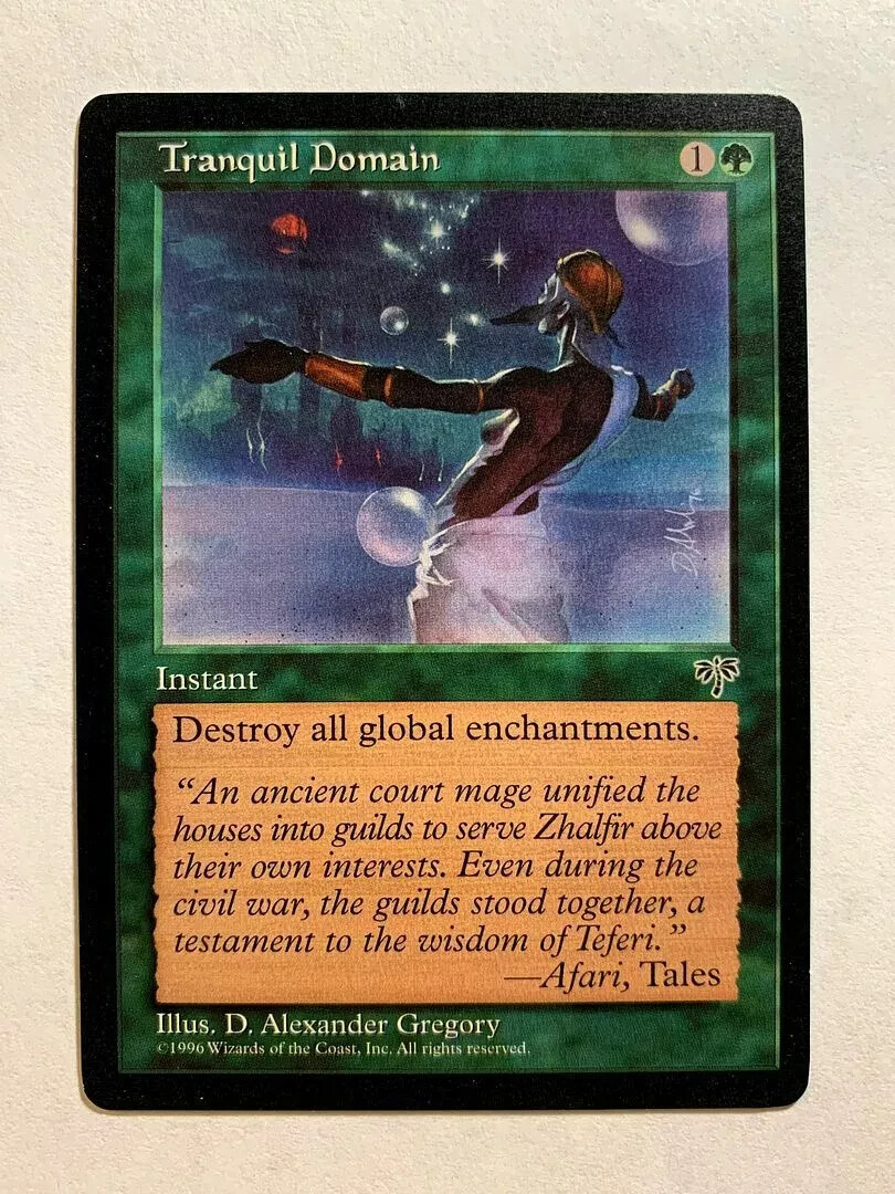 TRANQUIL DOMAIN Mirage 1996 Magic The Gathering MTG Common Green HP