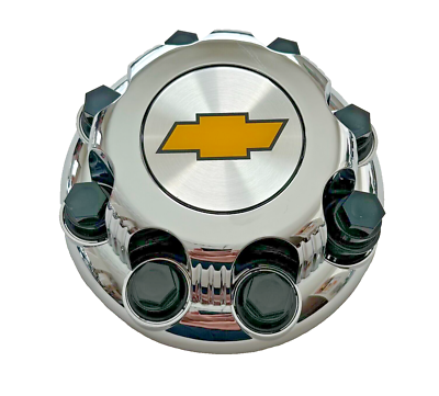#ad Chevrolet Wheel Center Cap Gold on Chrome for Chevy Express 1500 2500 3500 8 LUG $34.83