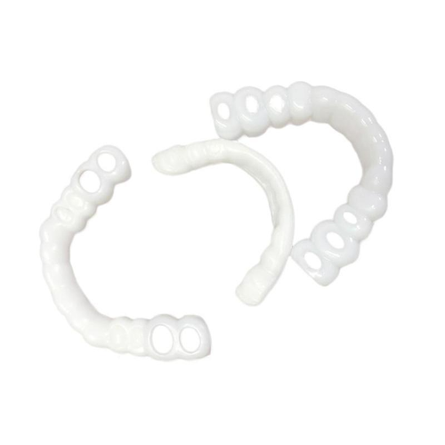 Denti finti in silicone Bianco da sovrapporre rimovibili e lavabili - Foto 2 di 5