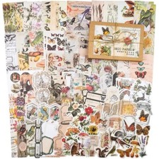 200 Pieces Vintage Ephemera Pack Decoupage Paper Junk Journal Kit Scrap...