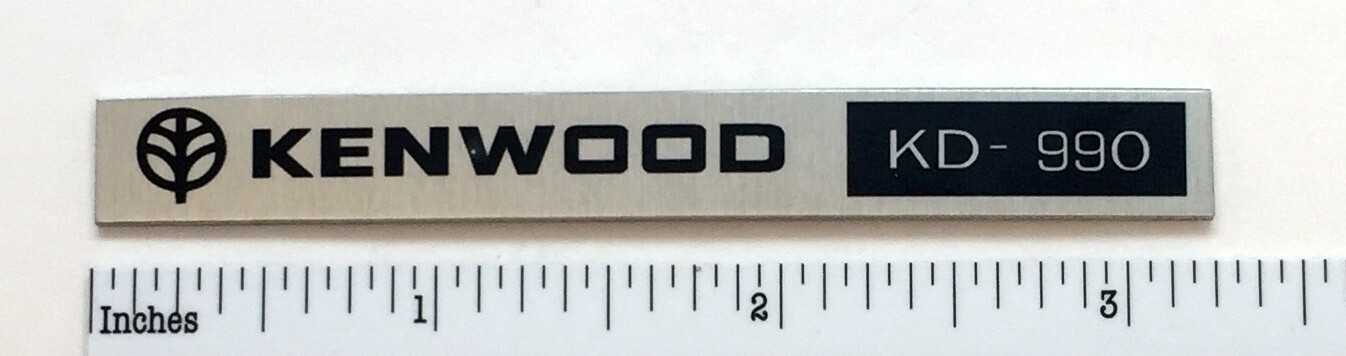 KenwoodKD-990TurntableBadgeLogo-CustomMadeAluminum