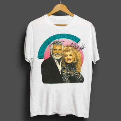 Dolly & Kenny Rogers signature Shirt Gift fan Size S-5XL EM0112 - Image 1 of 4