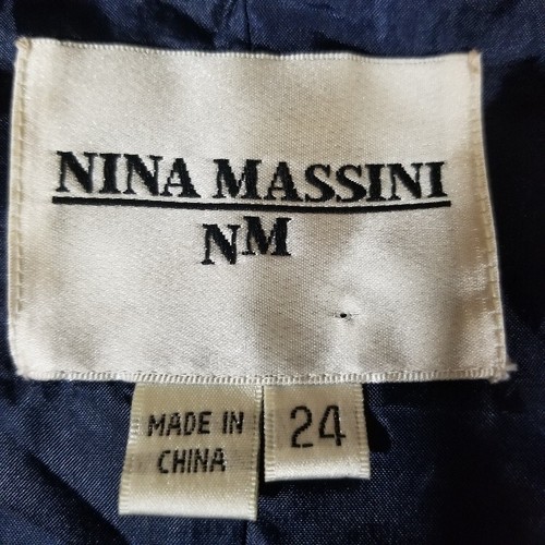 NINA MASSINI Ladies Beautiful Blue Beaded Dress - Size 24 - Picture 10 of 12