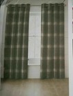 SALE Next Charcoal Astley Check Eyelet fully Thermal Lined Curtains 228x229cm