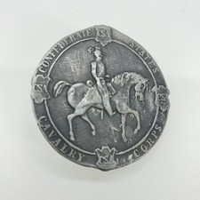 Vintage Confederate States Calvary Corps Bronze Belt Buckle Military Civil War